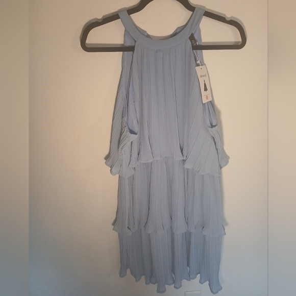 Zesica Dresses & Skirts - Elegant Blue Pleated Dress